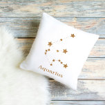 Coussin Symbole moderne Zodiac Gold Aquarius | Air de l'él<br><div class="desc">Symbole moderne Zodiac Gold Aquarius | Air de l'élément</div>