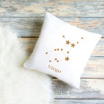 Coussin Symbole moderne Zodiac Gold Virgo | Élément Terre<br><div class="desc">Symbole moderne Zodiac Gold Virgo | Élément Terre</div>
