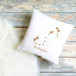 Coussin Symbole moderne Zodiaque Scorpie Or | Eau de l'élé<br><div class="desc">Symbole moderne Zodiaque Scorpie Or | Eau de l'élément</div>