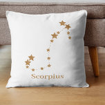 Coussin Symbole moderne Zodiaque Scorpie Or | Eau de l'élé<br><div class="desc">Symbole moderne Zodiaque Scorpie Or | Eau de l'élément</div>