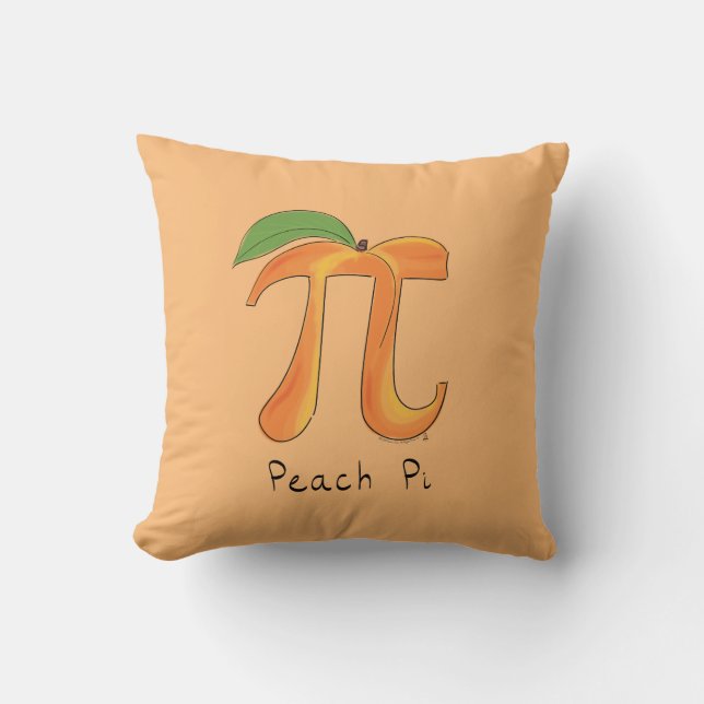 Coussin Symbole Peach Pi Enseignant Math (Recto)