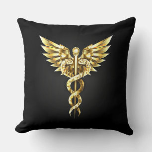 Coussin Symbole Polygonal Or Caduceus