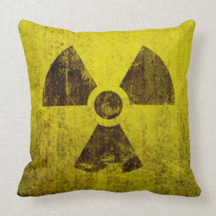 Coussin Symbole radioactif rouillé