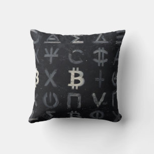 Coussin Symboles de Bitcoin (Style : E)