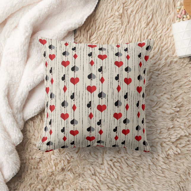 Coussin Symboles de carte de jeu de poker (Couverture)