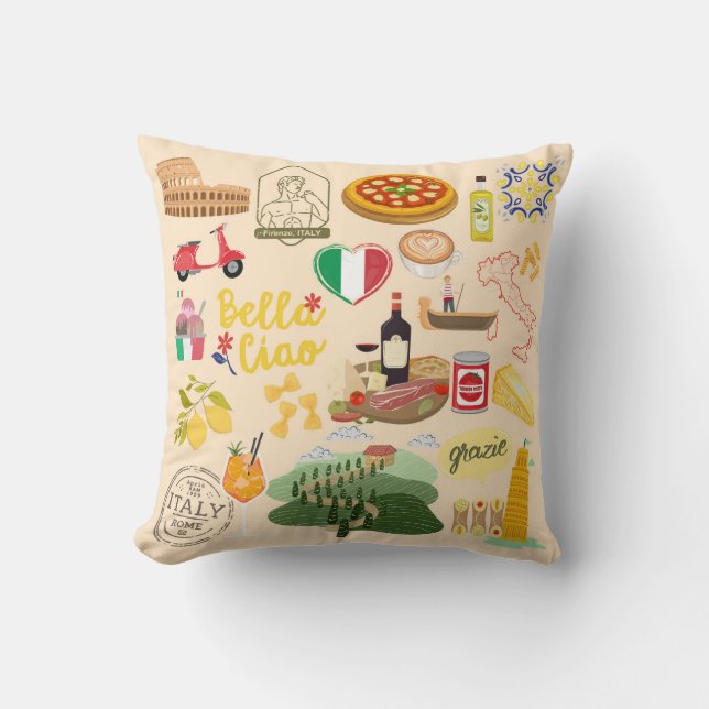 Coussin Symboles de l'Italie (Recto)
