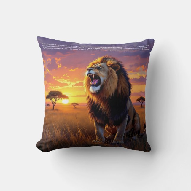 Coussin Symbolisme du lion (Recto)