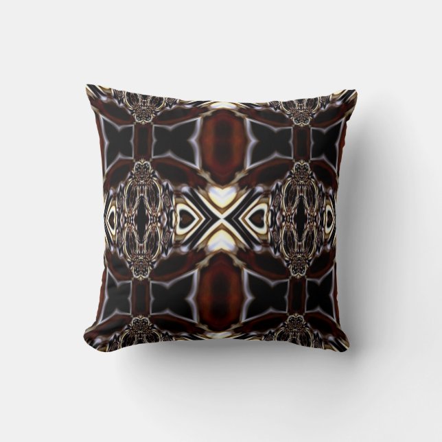 Coussin symétrie de canyon de fractale (Recto)