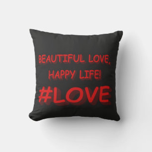 Coussin Sympa Conception d'expression "BEAU AMOUR". Comman