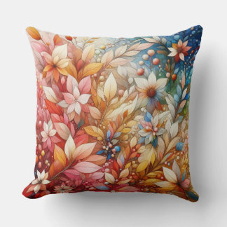 Coussin "Symphonie d'automne : une illustration florale"