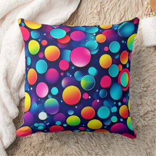 Coussin Symphonie de bulle colorée