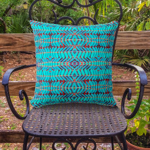 Coussin Symphonie de Feuille, Aqua