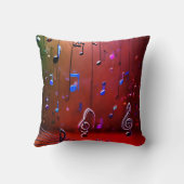 Coussin Symphonie vibrante : Conception musicale multi-cou (Verso)