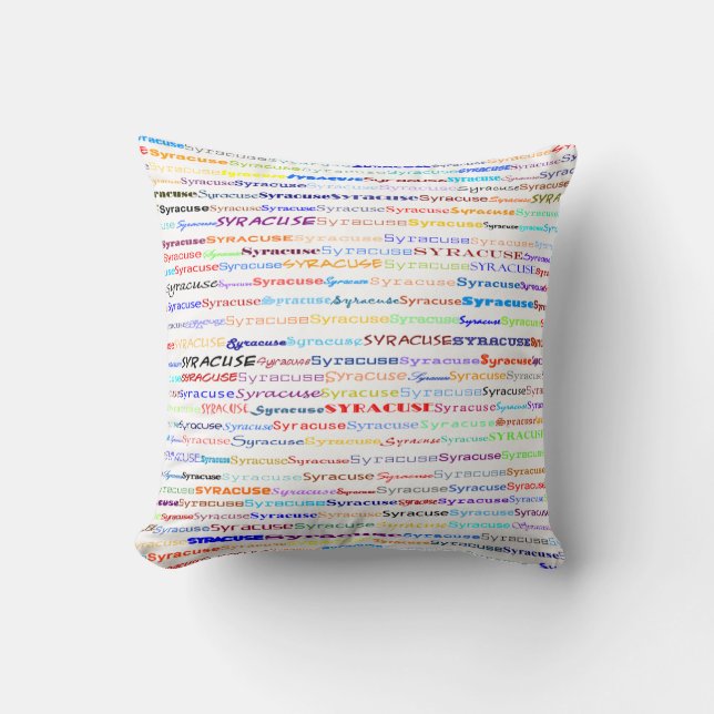 Coussin Syracuse Text Design II Jeu d'oreiller (Recto)