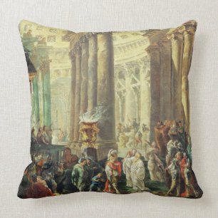 Coussin T28517 Capriccio d'un temple romain avec Alexandre