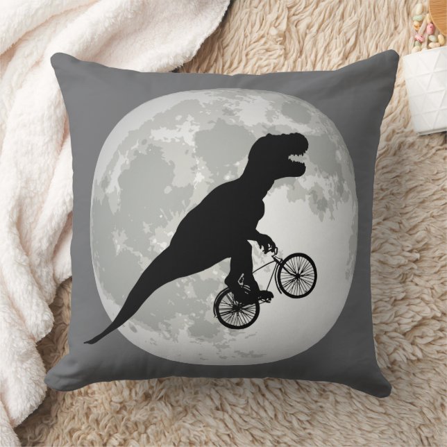 Coussin T-Rex drôle à vélo (Couverture)