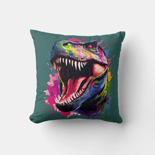 Coussin T-Rex éblouissant (Recto)
