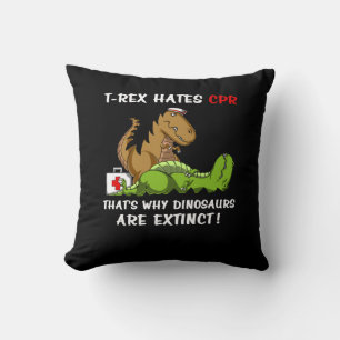 Coussin T-Rex Hait CPR C'Est Pourquoi Les Dinosaures Sont