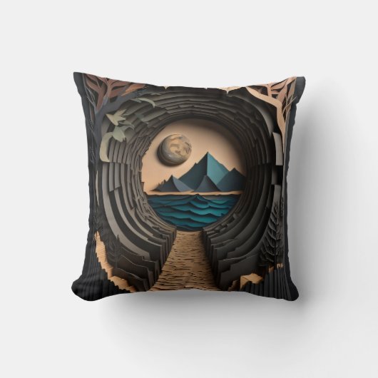 Coussin T-shirt 3D Paper Art Design (Recto)