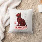 Coussin T-shirt chat d'Halloween Dead Cute (Couverture)