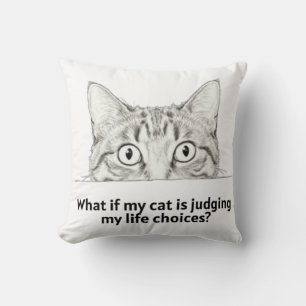 Coussin T-shirt chat ironique pour les mamans de chats   C