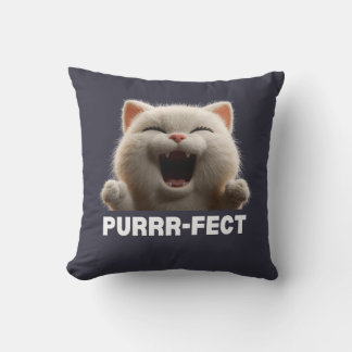Coussin T-shirt de chat hilarant et PARFAIT-RIEN-À-DIRE