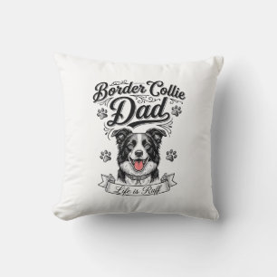 Coussin T-shirt de conception de chien de gravure vintage 