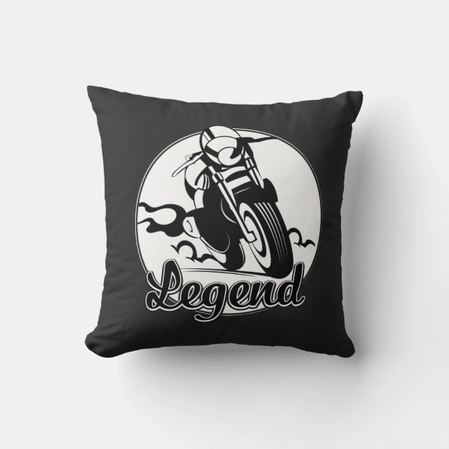 Coussin T-Shirt de moto Legend (Recto)