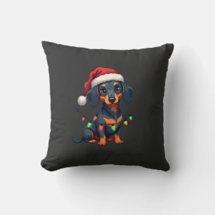 Coussin T-shirt de Noël avec sapin pour chiens Dachshund C