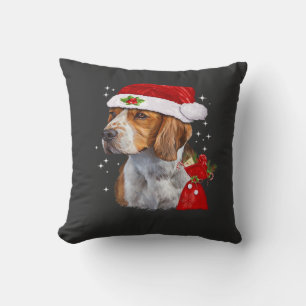 Coussin T Shirt de Noël Chien Beagle Famille de Chien Noël