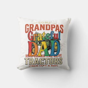 Coussin T-shirt de nuit de ferme vintage tracteur grand-pè