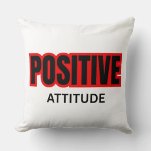 Coussin T-Shirt de typographie motivationnelle à attitude