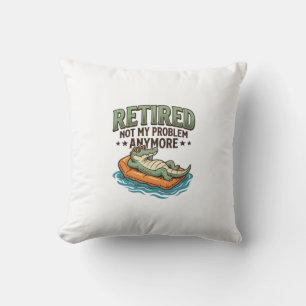 Coussin T-shirt de vacances d'alligator retiré pas mon pro