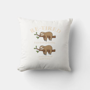 Coussin T-shirt drôle de définition de retraite de paresse