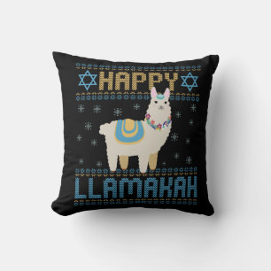 Coussin T-shirt drôle pour Hanukka, fête juive laide et hu