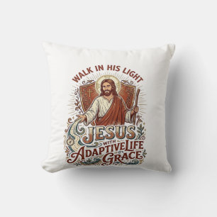 Coussin T-Shirt Encouragement pour Handicapés Jésus Inspir
