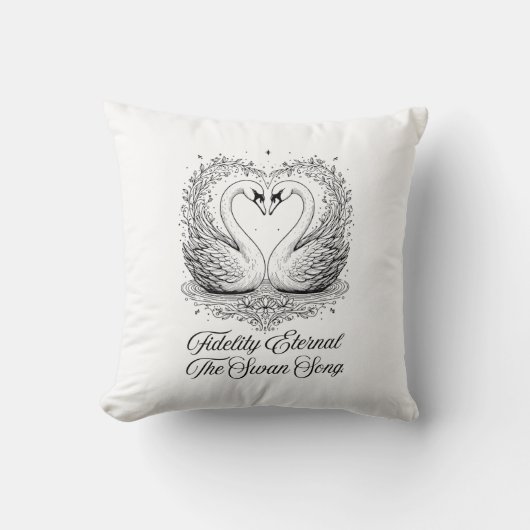 Coussin T-shirt et mug Cygne poétique (Recto)