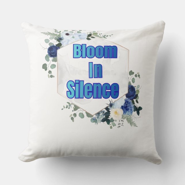 Coussin T-Shirt Fleurir en silence (Recto)
