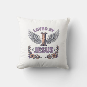 Coussin T-Shirt Floral Vintage Chrétien Aimé Par Jésus De
