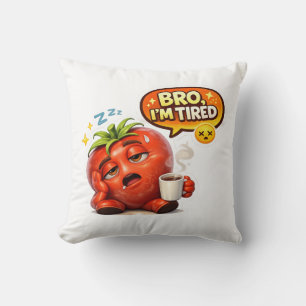 Coussin T-shirt graphique drôle pour homme avec tomate