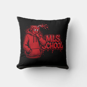 Coussin T-shirt graphique pour femmes ADOM "MLS School"