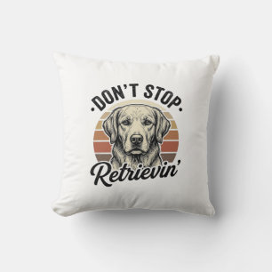 Coussin T-shirt graphique vintage avec gravure de chien re