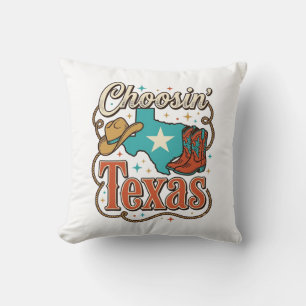 Coussin T-shirt graphique vintage cowgirl Texas Western De