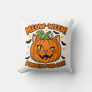 Coussin T-Shirt Halloween Chat Mignon Parfait Citrouille M