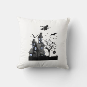 Coussin T-Shirt Halloween Maison Hantée Chauves-Souris Vol