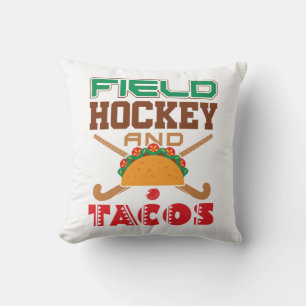 Coussin T-shirt Hockey et Tacos
