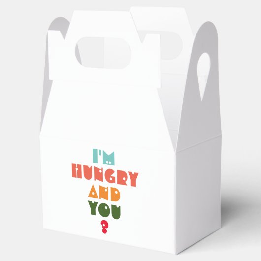 Coussin T-shirt ik heb honger en jij? Bedankdoosjes (Geopend)