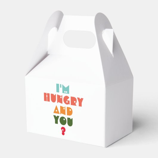 Coussin T-shirt ik heb honger en jij? Bedankdoosjes (Voorkant Zijde)