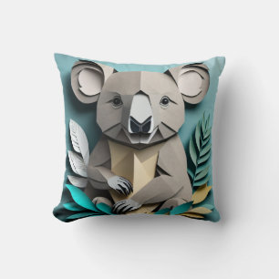 Coussin T-shirt Koala 3D Paper Art Design