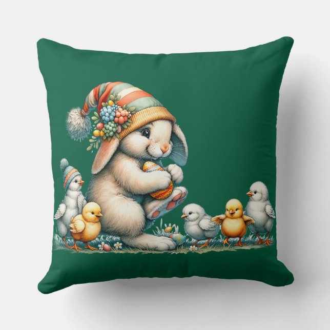 Coussin T-Shirt LAPIN DE PÂQUES JOYEUX (Verso)